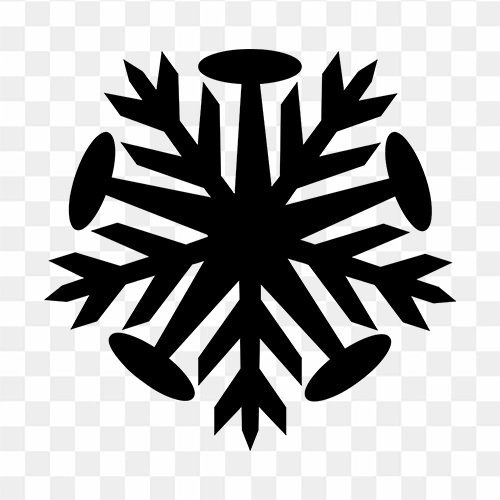 snowflake silhouette png image with transparent background